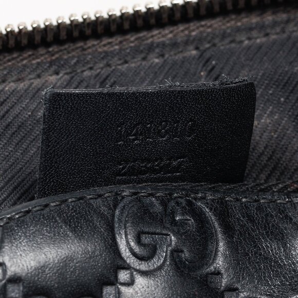 Gucci Guccisimma GG Black Leather Cosmetic Case - Picture 10 of 10
